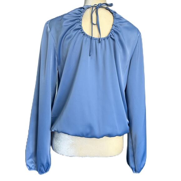 Worthington Womens Scoop Neck Short Sleeve Satin Blouse Size S - Picture 4 of 6